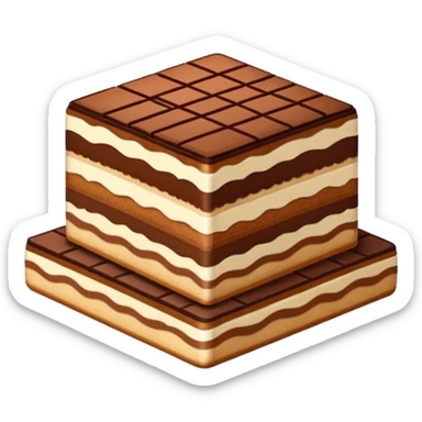 square tiramisu slice sticker