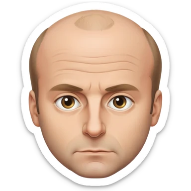 Macron a la calvitie  sticker