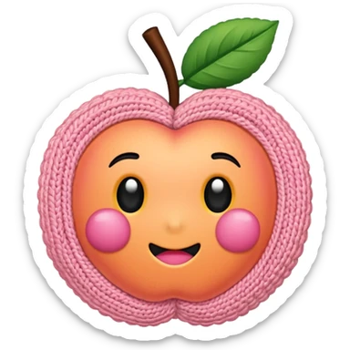 crochet single stitch (it has a color like a peach-pinky sunset) sticker