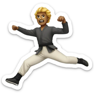 Flying Side Kick sticker