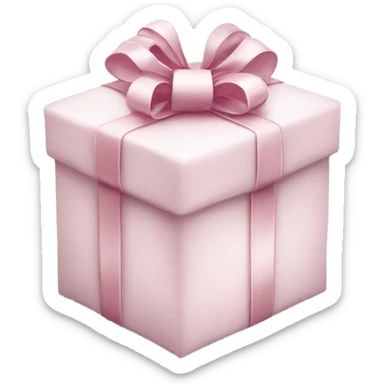 Light pink Christmas gifts under a white Christmas tree  sticker