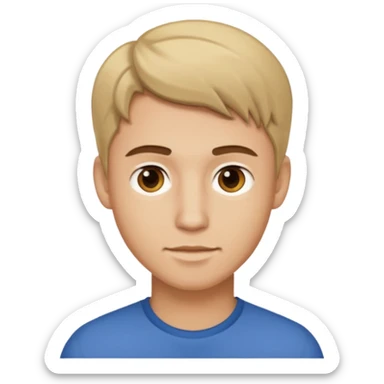 male darkblond hari from riht sticker