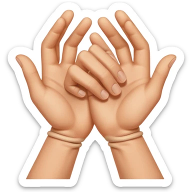 two hands gesturing a strangling an invisible subject sticker