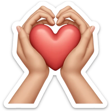 subtle and respectful representation of sex with hands holding forming a heart sticker
