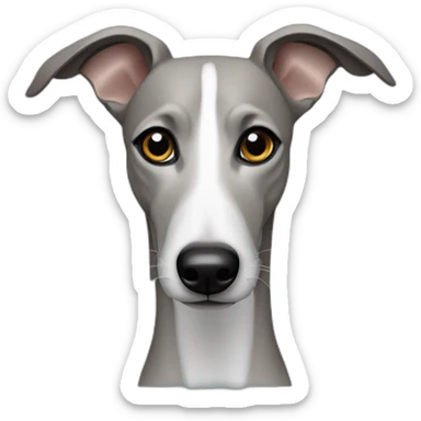 Whippet with black fur sticker