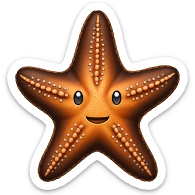 Starfish in leather wear sticker
