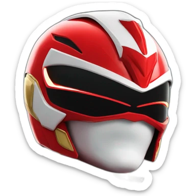 Red Mighty Morphin Power Ranger sticker