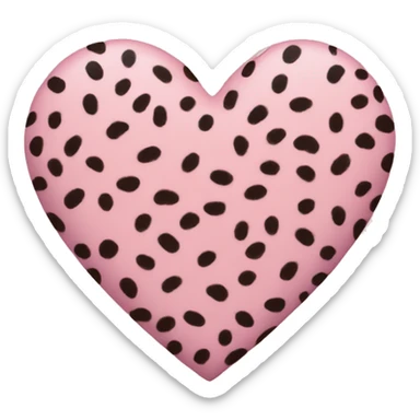light pink cheetah print heart sticker