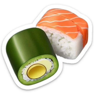 avocado and salmon sushi maki sticker