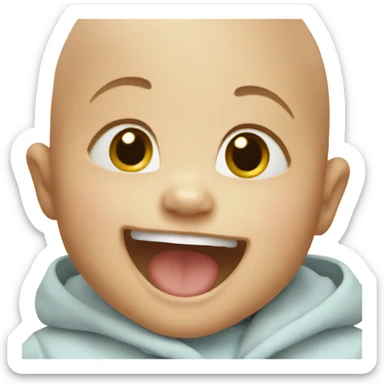 Baby laughing sticker