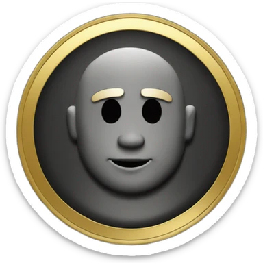 I want you to draw me a black coin with the letter (F) inside it in gold sticker