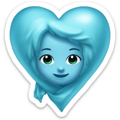 Baby blue heart with 929 sticker