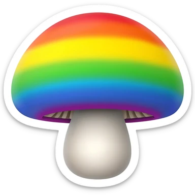 Rainbow mushroom sticker