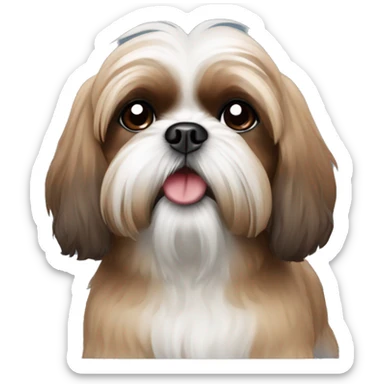 Brown shih tzu sticker