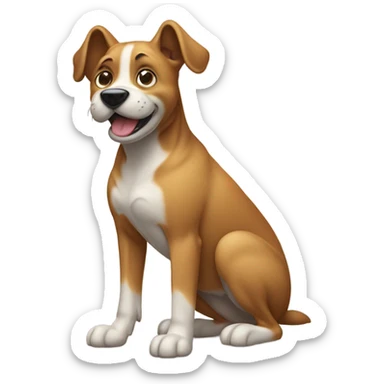 Dog itching butt sticker