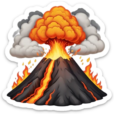 volcano sticker