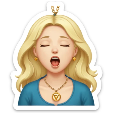yawning zodiac virgo sticker