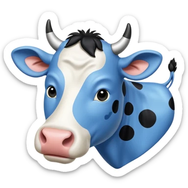 Vaca azul sticker