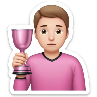 Sad face with preppy Stanley cup sticker