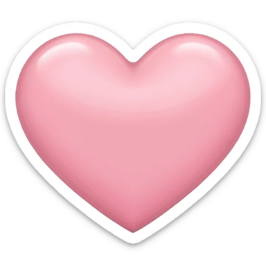 light pink heart sticker