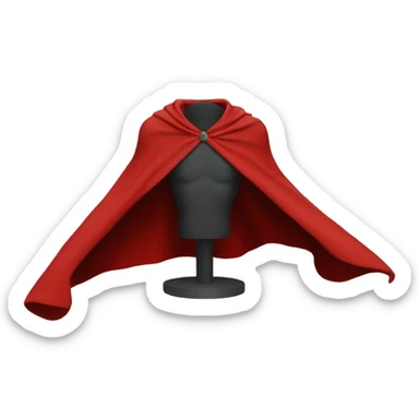 faceless mannequin flying red cape without hood sticker