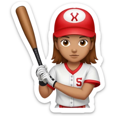 Me playing softball sticker