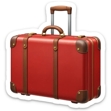 red suitcase sticker