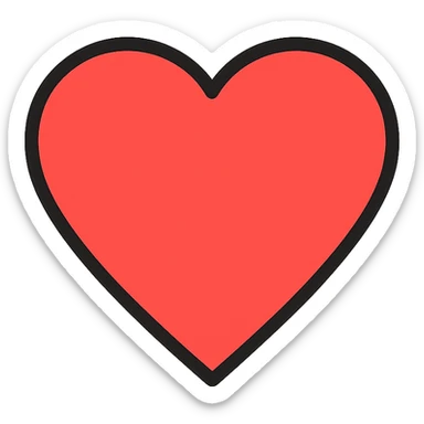 heart color outline icon style sticker