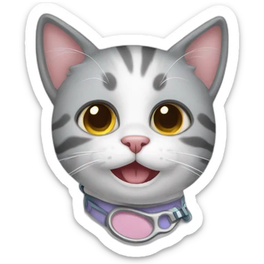 cat recovering from surgery sticker