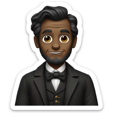 abraham lincoln in a spider-man costume  sticker