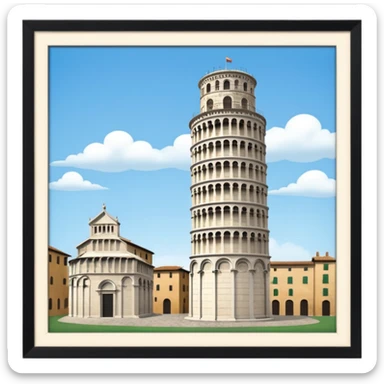 battistero torre di pisa sticker