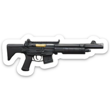 Macron avec un gros fusil sticker