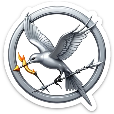 A mocking jay pin sticker