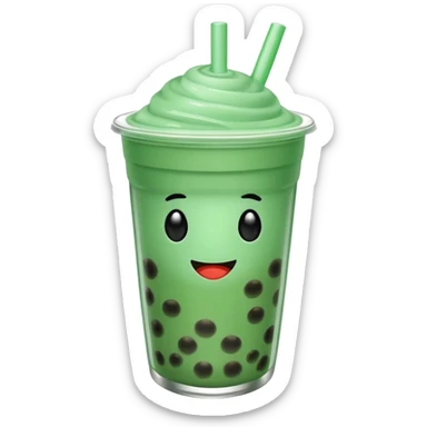 Mint  boba sticker