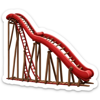 red roller coaster sticker