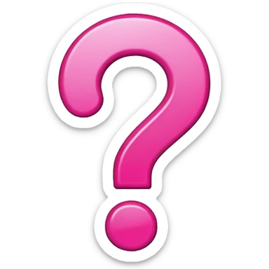 Pink question icon sticker