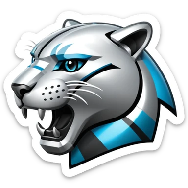 Panthers nfl team logo sticker