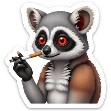  Lemur Smoking weed  sticker