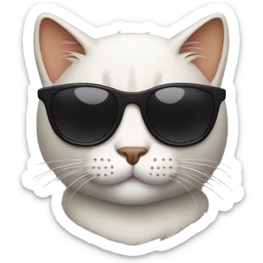 Cat with sunglasses sticker