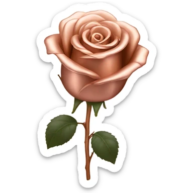 solid rose gold rose sticker