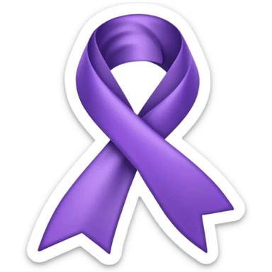 Purple ribbon emoji sticker
