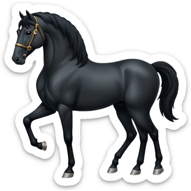Black Spaniard horse  sticker
