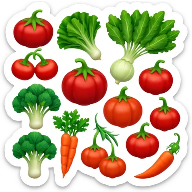 fresh vegetables sticker