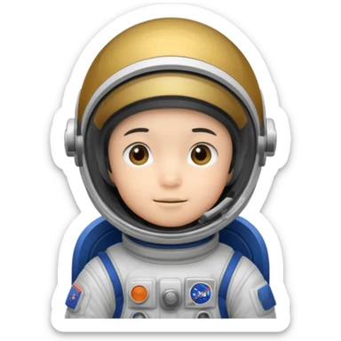 Astronaut japon boy kid with  sticker