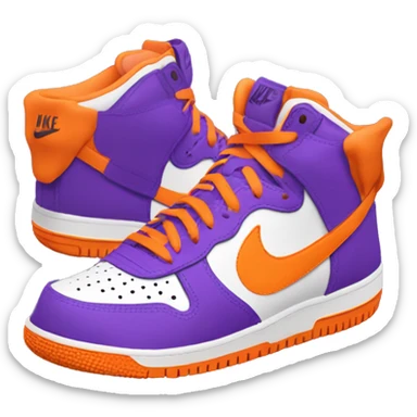 orange and purple nike air fo sticker