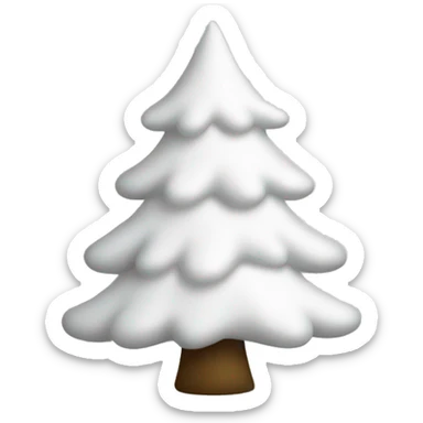 Christmas tree in white  sticker
