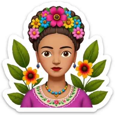 Frida Kahlo un garden sticker