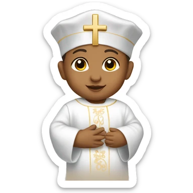 hispanic baby catholic baptism sticker