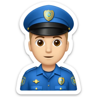 Un policía pero las características que sean de futbol sticker