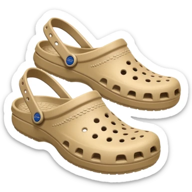 Beige crocs sticker